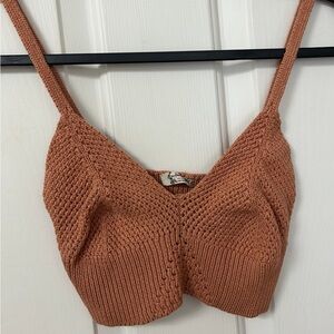 Women's Knit Bralette in Tan